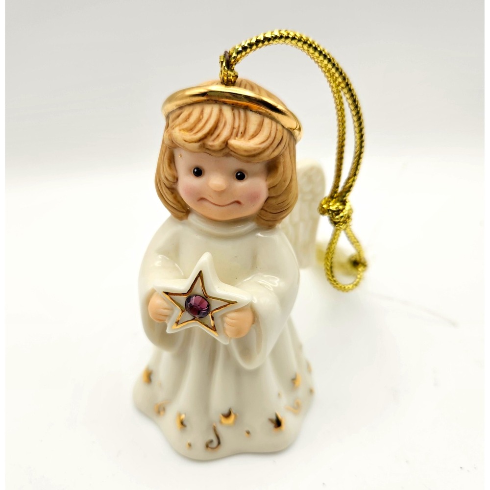 Lenox My Birthday Angel Christmas Hanging Ornament February 2003 Vintage no box
